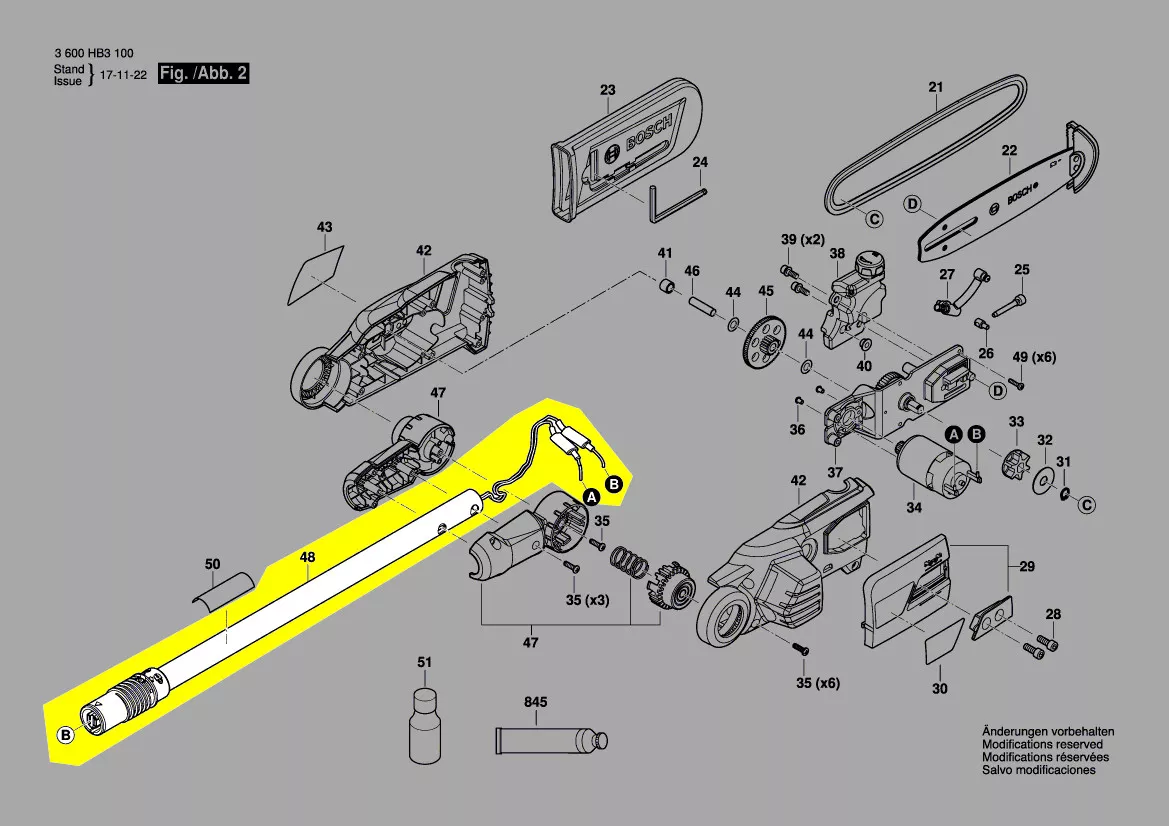 barre télescopique réf. F 016 F05 215 Bosch